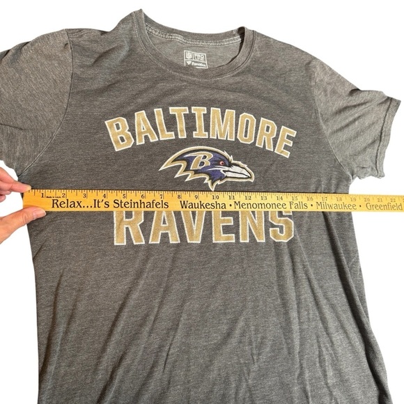Baltimore Ravens Shirt Mens Medium Gray Football Logo NFL Pro Line Fanatics - Picture 5 of 10